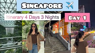 Itinerary Trip To Singapore 4 Days 3 Nights  Day 1  Jewel Changi Airport  Hotel 1929 Chinatown ✈️ [upl. by Yerroc228]