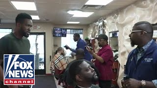 Voters in Detroit barbershop hesitant to support Kamala Harris [upl. by Guthrey15]