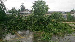 Tempête de grêle à Founex Suisse [upl. by Aihsiyt109]