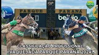 CLASSIFICAÇÃO PROFISSIONAL  VAQUEJADA PARQUE PARANÁ  VAQUEJADA AO VIVO  BETVIP PORTAL 2024 [upl. by Howlan]