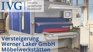 Versteigerung Werner Laker GmbH Möbelwerkstätten I VG [upl. by Itnahs757]