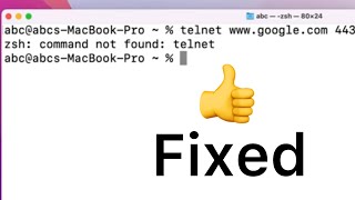 zsh command not found telnet  telnet alternative in mac  nc netcat command demo [upl. by Noiek932]
