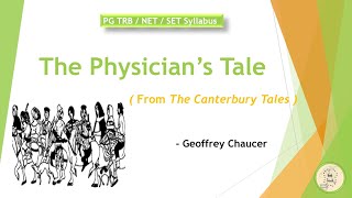 The Physicians Tale  The Canterbury Tales  Chaucer  PG TRB  NET  SET  in Tamil [upl. by Ajax885]