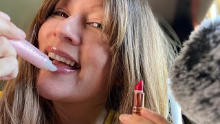 ASMR Lip Gloss Application  Pumping amp Mouth Sounds [upl. by Garzon]