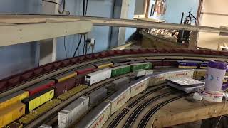 Track testing with a run away ore train on HO scale CampSE [upl. by Enedan569]