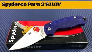 Spyderco Para 3 Knife WS110V blade Too small or just right [upl. by Min]