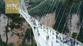 Worlds highest and longest glass bridge to open in China [upl. by Ophelie]