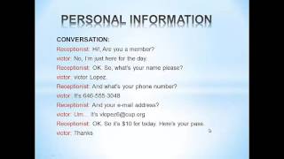 Como decir Informacion Personal en inglesPersonal Information [upl. by Refinnej]