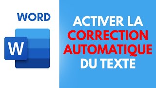 Comment ACTIVER LE CORRECTEUR AUTOMATIQUE DE MOTS Formation Word Gratuite [upl. by Edbert]