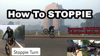 How to STOPPIE MTB  Easiest Technique  Stoppie Turn  Rolling endo [upl. by Talie]