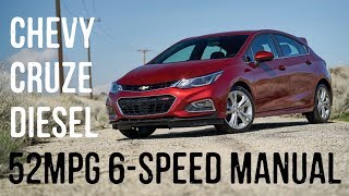 2018 Chevrolet Cruze RS Diesel Hatchback Reviewed  52MPG 6MT [upl. by Arakahs]