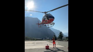 Recco Detector in Action Demo flight on the Mont Blanc seeking tiny Recco reflectors below [upl. by Karyl911]