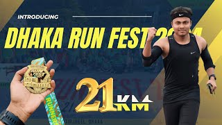 Dhaka run Fest 2024  Half marathon 21 kilometres running running halfmarathon run [upl. by Alister]