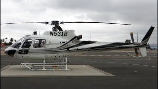 AS350 StartUp amp Takeoff  Helicopter N531B American Eurocpter Airbus H125 [upl. by Ibot]