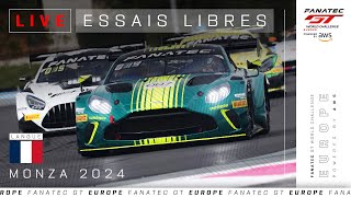 LIVE  Essais Libres  Monza  Fanatec GT Europe 2024 Français [upl. by Keeryt]