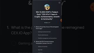 CEXIO Todays Quiz quotCEXIOs 11 Years in Crypto Achievements Growth amp Communityquot  Answers 10 NOV [upl. by Ilagam]