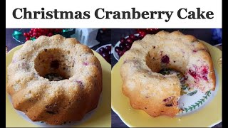 Christmas Cranberry Cake  Easy and Eggless Cranberry Bundt Cake  Breakfast Cake  Holiday Dessert [upl. by Weissman]