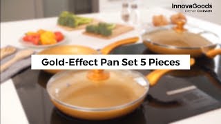 InnovaGoods Kitchen Cookware Gold Effect Pan Set [upl. by Tacye]