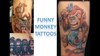 Funniest 30 Monkey Tattoos The Best Monkey Tattoos in 2017amp 2018 [upl. by Acsecnarf]