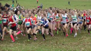 English National Cross Country Champs 2017 Under 13 Girls [upl. by Jazmin747]