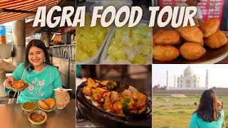 AGRA Food Tour  Bedai Petha Mughlai food Parantha amp more [upl. by Mahala]