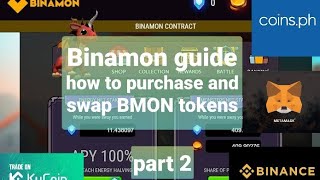 Binamon guide  buying tokens  swapping  sending  coinsph  metamask part 2 playtoearn staking [upl. by Carolyn]