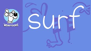 Draw The Word Surf Into A Cartoon  Wordtoons Surf [upl. by Nomzzaj432]