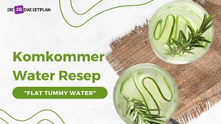 Verfrissende Komkommer quotFlat Tummyquot Water Resep vir Hidrasie amp Gesondheid  Die 28 Dae Eetplan Resep [upl. by Jason]