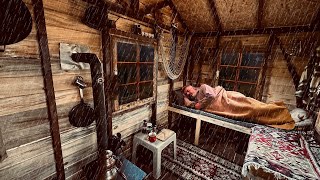 Caught in a Heavy Rain and Hail – 3 Days in Tiny House– Off the Grid [upl. by Gnehc]