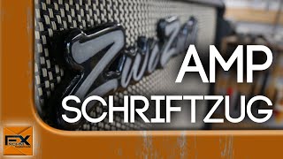 Amp Schriftzug  CNC gefräst amp mit Epoxidharz veredelt [upl. by Frida]