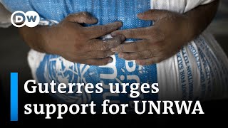 UNRWA sponsors halt funding after terror allegations  DW News [upl. by Shippee]