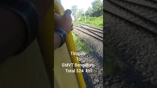 Tirupati to SMVT Bengaluru seshadri Expres 17210 🚂 part 15 Total 324 Km indrailways train [upl. by Rosse]