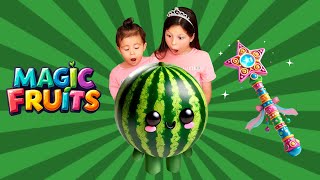 WE PLAYED GOT TIRED AND HUNGRY 🍉 CREATED A MAGIC WATERMELON AND ATE IT  SH Kids [upl. by Cresa]