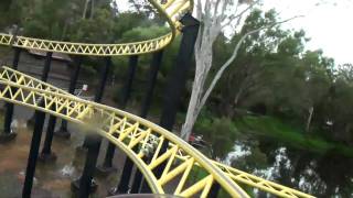 Mick Doohans Motocoaster Front Seat POV Roller Coaster Dreamworld Australia [upl. by Bergen22]