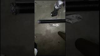 Garage door Spring broken garagedoorrepair torsionspring house [upl. by Sullecram]