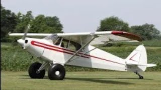 PIPER PA12 SUPER CRUISER 150 HP aircraft 200 ft backyard take off Take off or ditch in lake [upl. by Aihceyt]