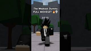 The Weakest Dummy MOVESET 🔥🔥 The Strongest Battlegrounds ROBLOX shorts [upl. by Wein879]