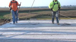 Placing precasted concrete core slab [upl. by Megan]