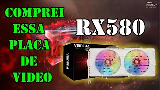 UNBOXING Comprei a Placa de Vídeo VEINEDA RX 580 8GB do ALIEXPRESS [upl. by Demona52]