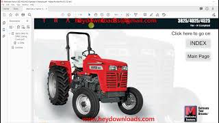 Mahindra Tractor 25 Series 3825 4025 4525 Tier IV Compliant Operators Manual [upl. by Arihsay]