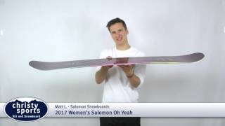 2017 Salomon Oh Yeah Womens Snowboard Review [upl. by Sillaw]