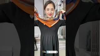 Make Beautiful Necktie 😘 Stylish Tie A Scarf shorts beautyframe scarftutorial ytshorts scarf [upl. by Aminta]