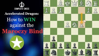 How to ESCAPE the Maroczy Bind Accelerated Dragon │Game Review [upl. by Biegel496]