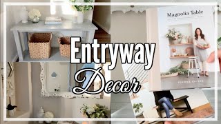 ENTRYWAY DECORATING IDEAS SPRING DECORATE WITH ME [upl. by Powell]