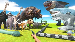 FPS Avatar Rescues King Shark Evolution and Fights Dinosaurs  Animal Revolt Battle Simulator [upl. by Algy549]