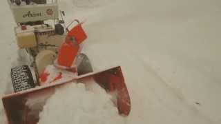 Slow Motion of 1974 Ariens 832 Snowblower with Impeller Kit [upl. by Wiltsey]