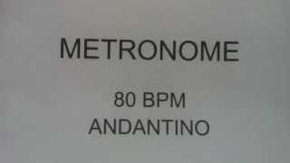 METRONOME 80 BPM ANDANTINO [upl. by Ttezil]