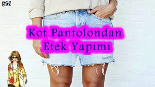 Eski Kot Pantolondan Etek Yapımı [upl. by Sabsay575]