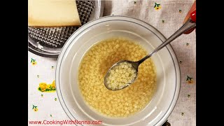 Stelline Pastina with Parmigiano  Rossellas Cooking with Nonna [upl. by Akemit]