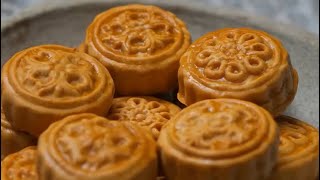 How to Make Moon Cake Traditional Recipe with Egg and Flour  FarmtoTable Cooking [upl. by Issie]